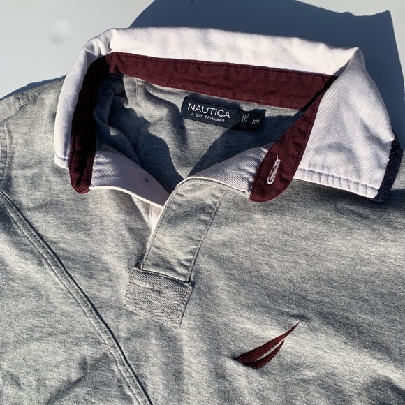 NAUTICA Preppy Gray Longsleeve Polo - XS - Picture 8 of 8